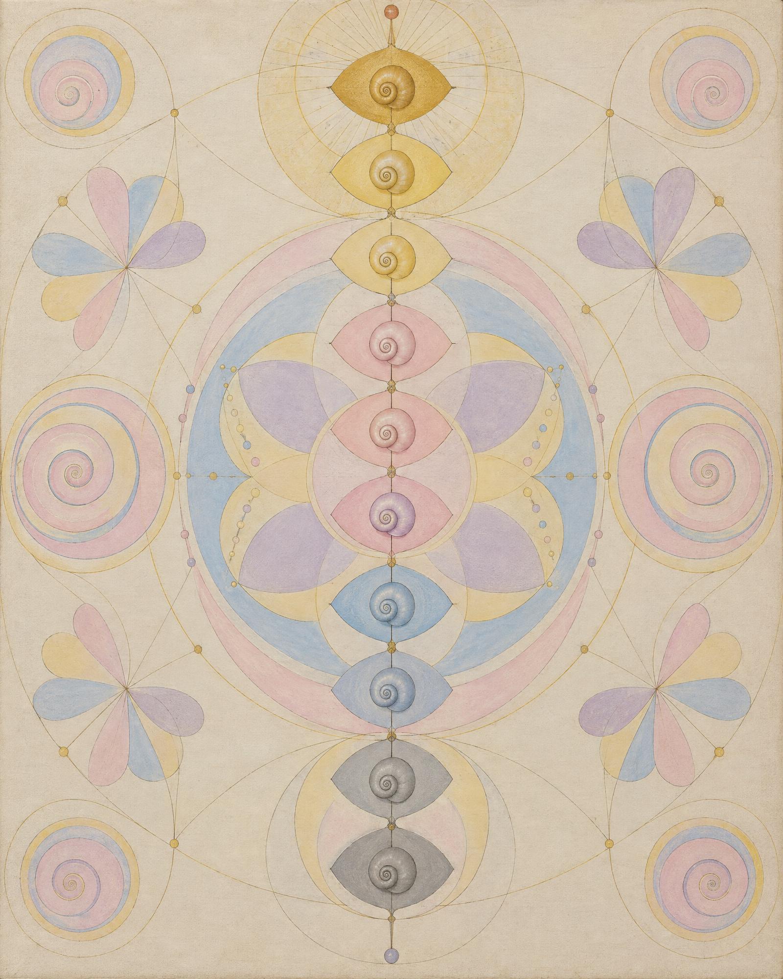 Evolution, No. 9: Charge, in the manner of Hilma af Klint