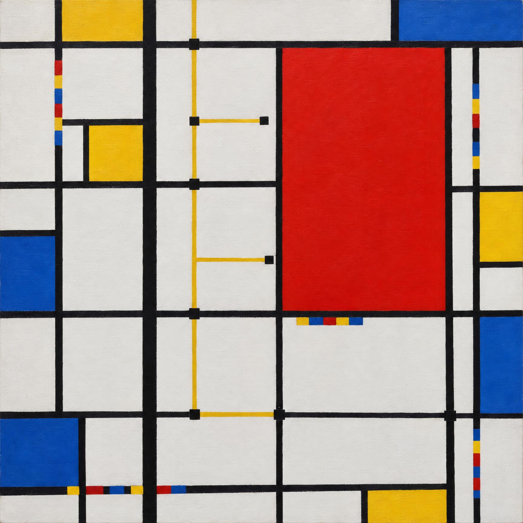 Composition: Board, in the manner of Piet Mondrian