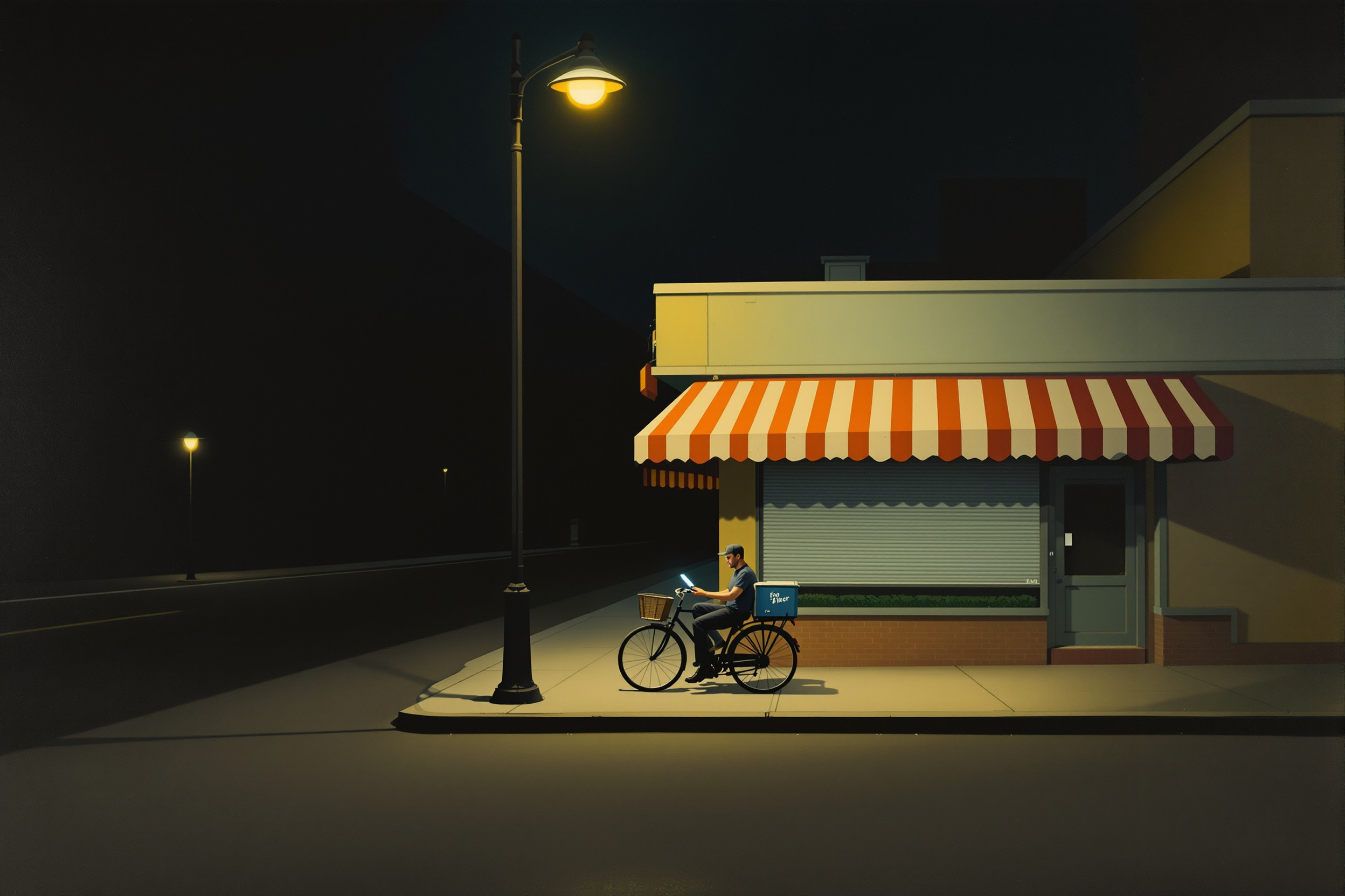 Delivery, in the manner of Edward Hopper