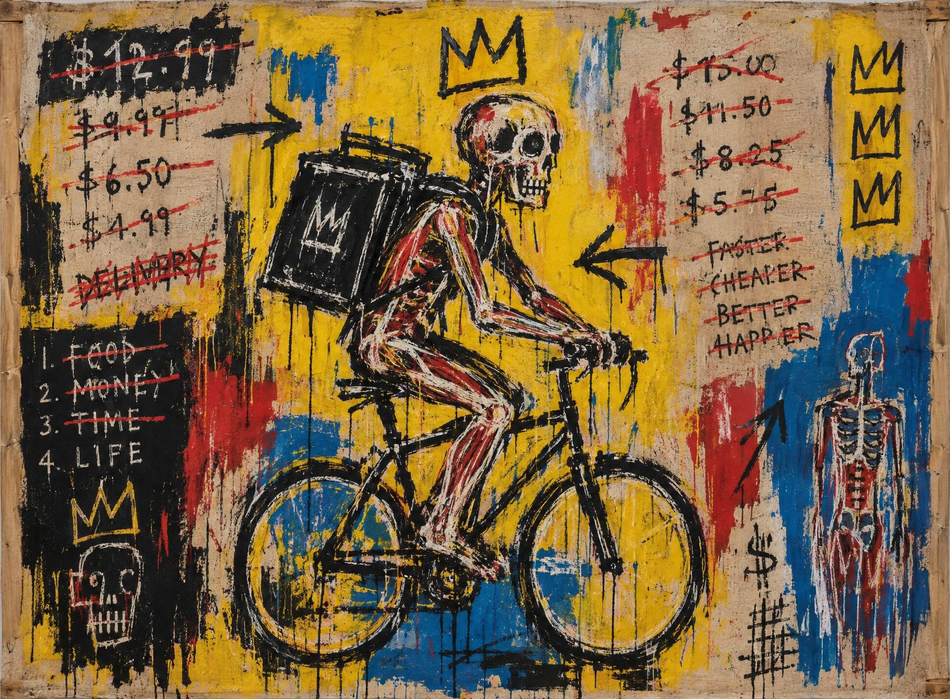 Untitled (Gig), in the manner of Jean-Michel Basquiat