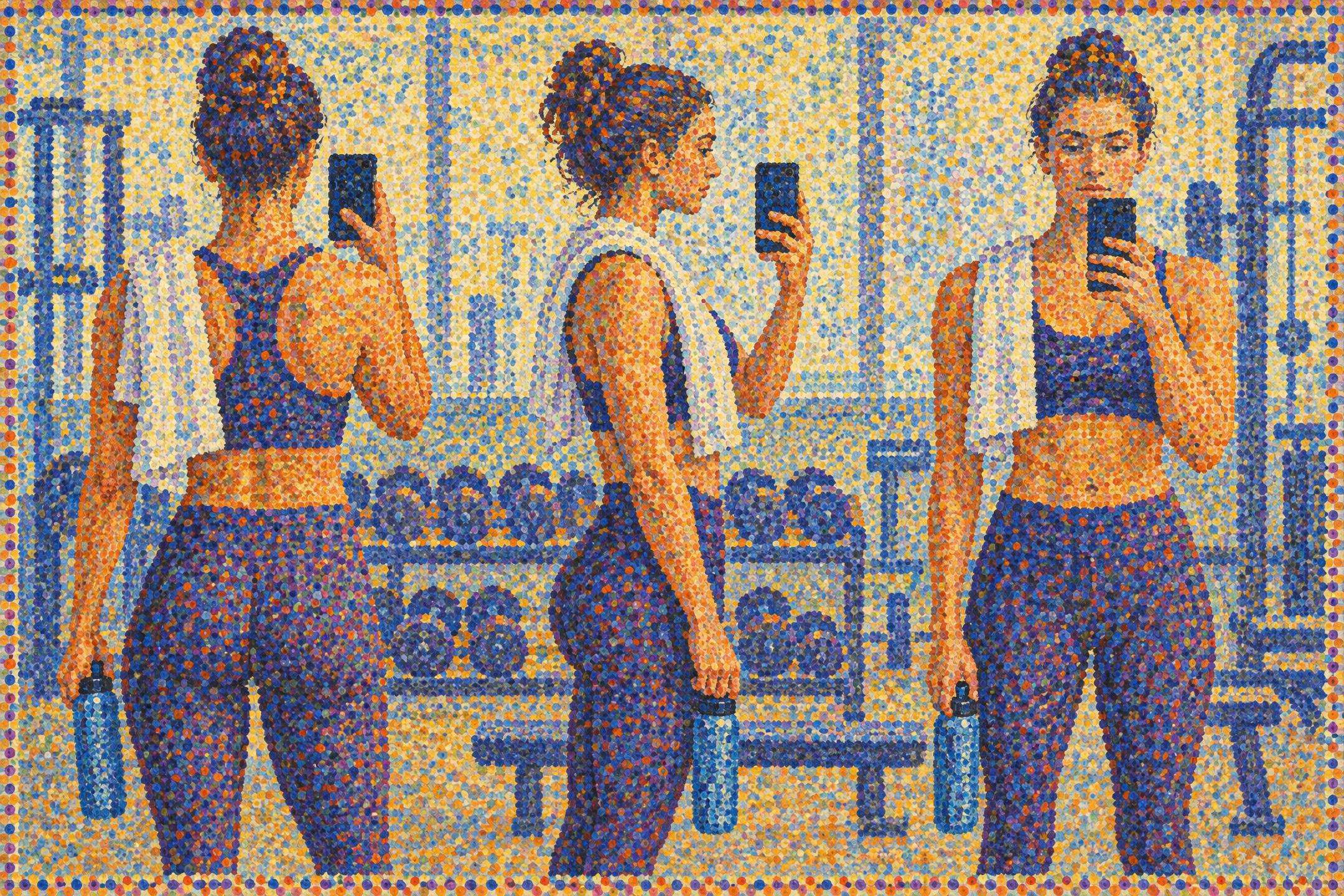 Models, Posing, in the manner of Georges Seurat