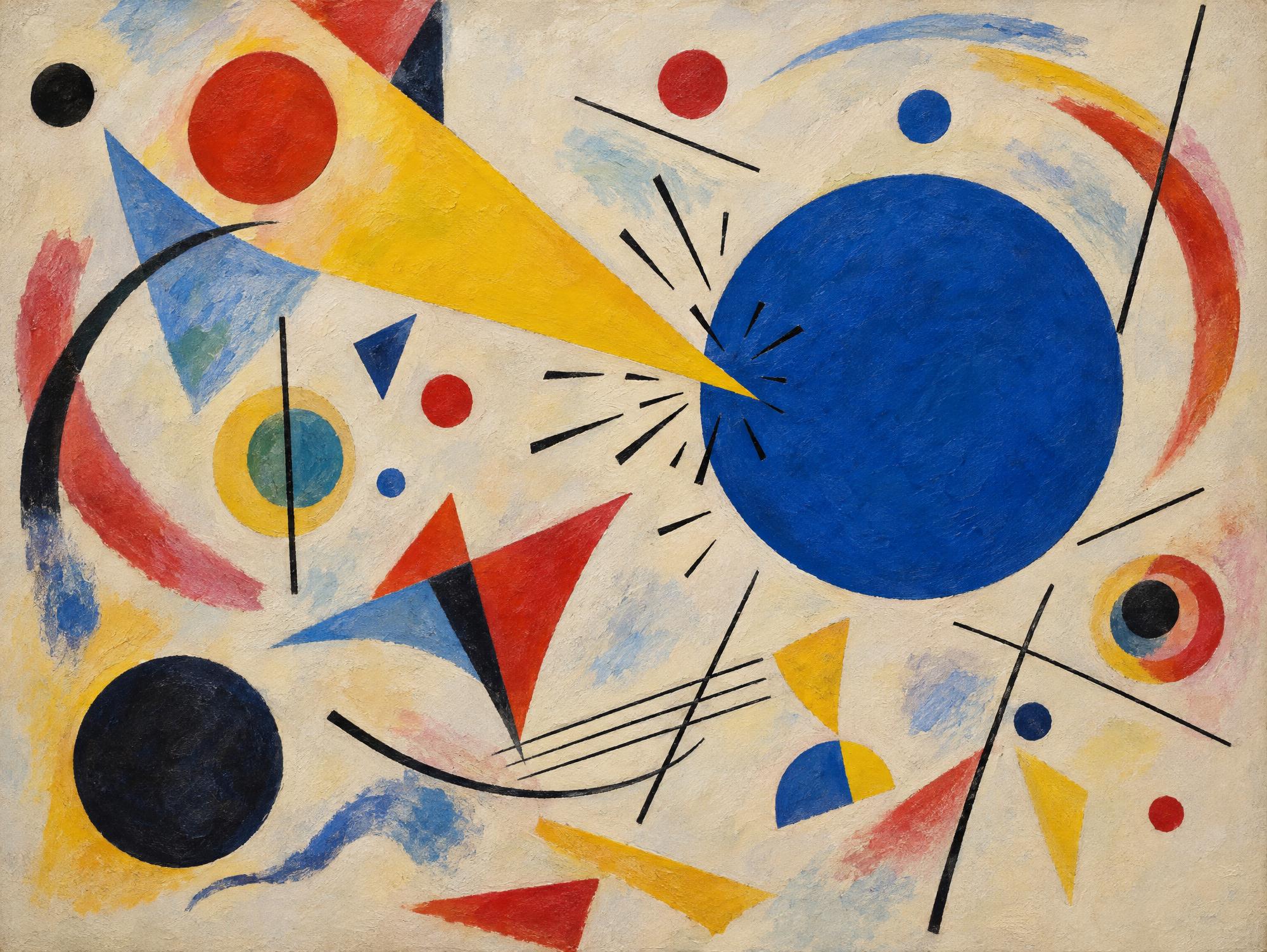 Composition: Notification, in the manner of Wassily Kandinsky