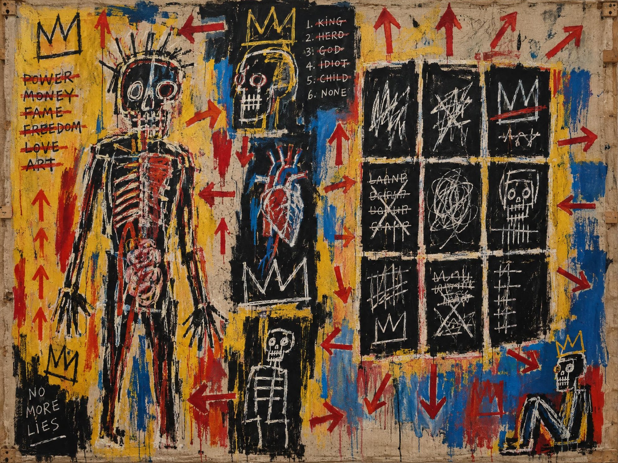 Untitled (Server), in the manner of Jean-Michel Basquiat