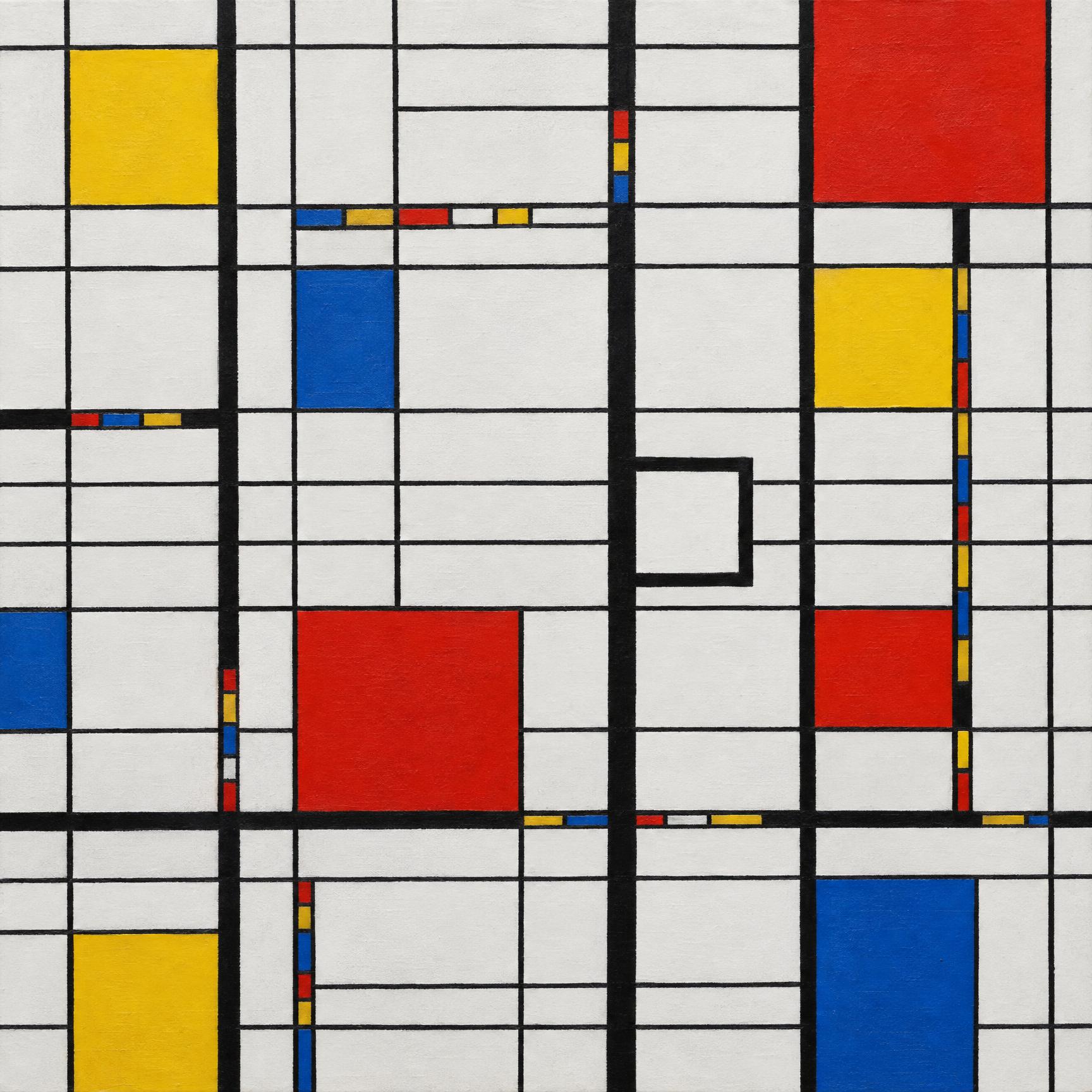 Composition with Cells, in the manner of Piet Mondrian
