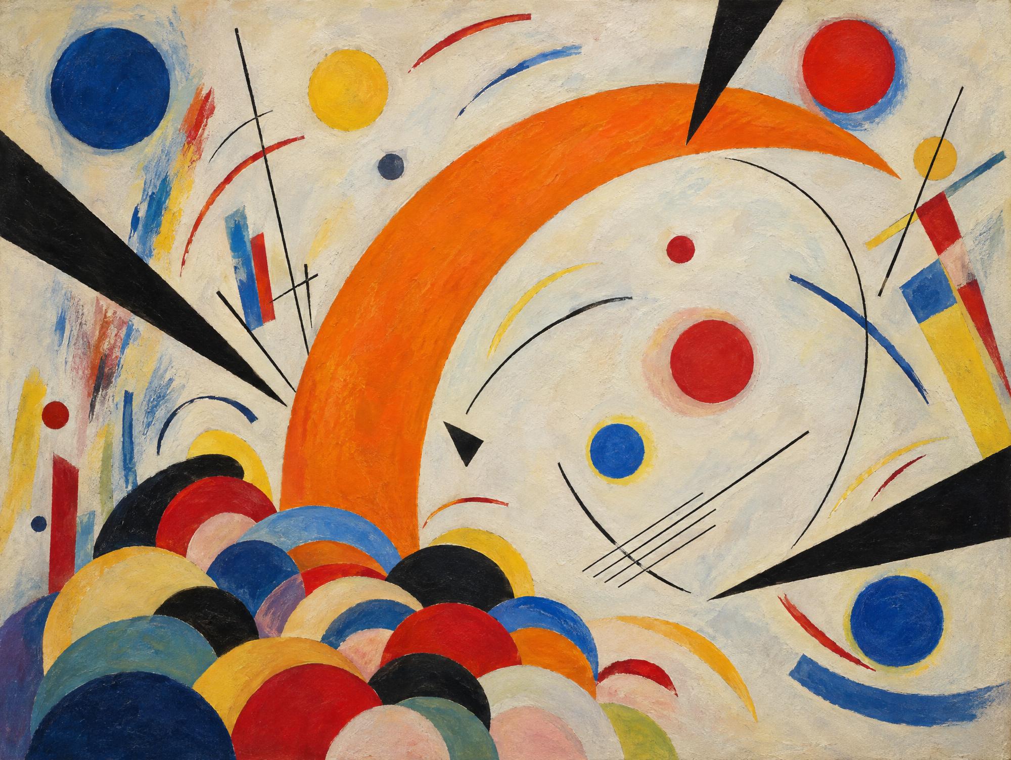 Composition: Stadium Roar, in the manner of Wassily Kandinsky