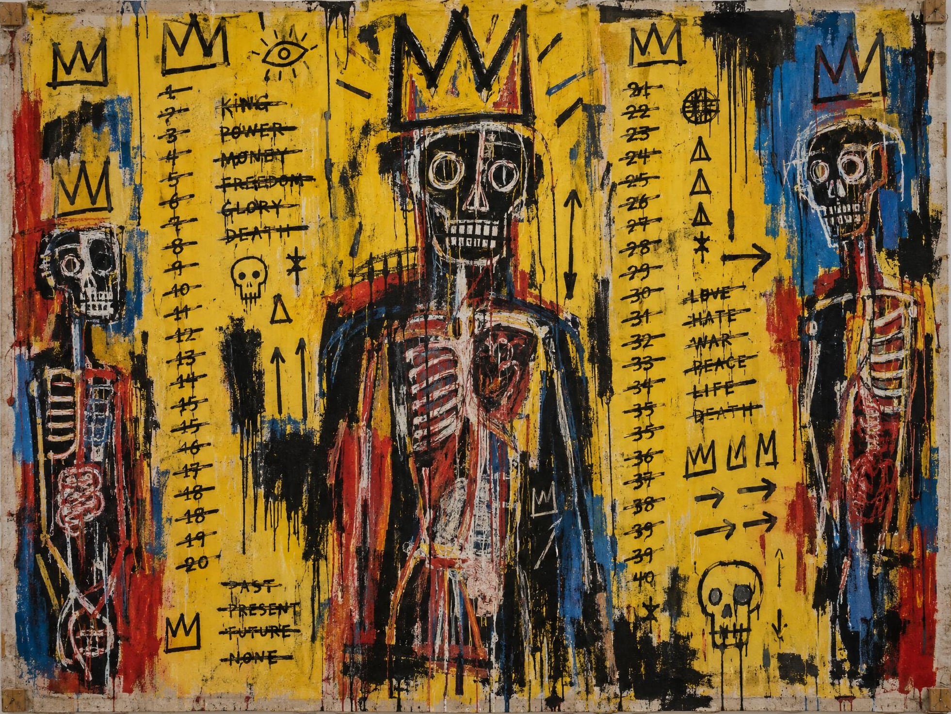 Untitled (Per Month), in the manner of Jean-Michel Basquiat