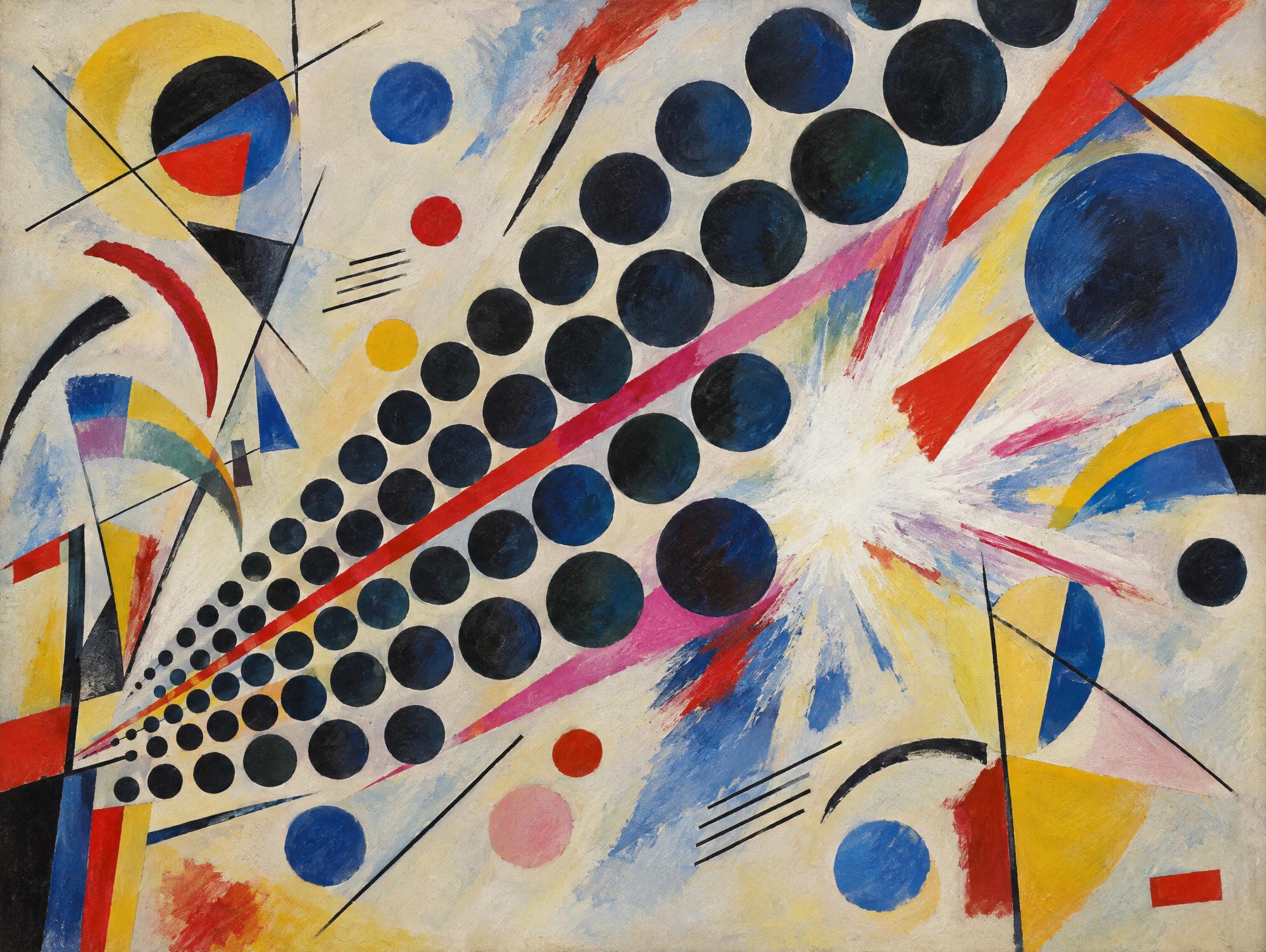 Improvisation: Club, 4 a.m., in the manner of Wassily Kandinsky
